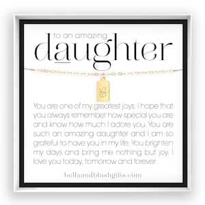 Personalized Daughter Gift, Daughter Necklace, Gifts for Daughter, Daughter Jewelry, Christmas Gift, Birthday Gift, 14kt Gold Fill, Silver