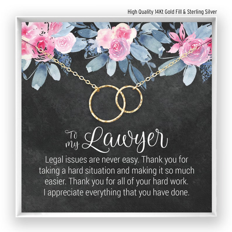 Lawyer Gift Attorney Gift Thank You Gift Lawyer Necklace Etsy