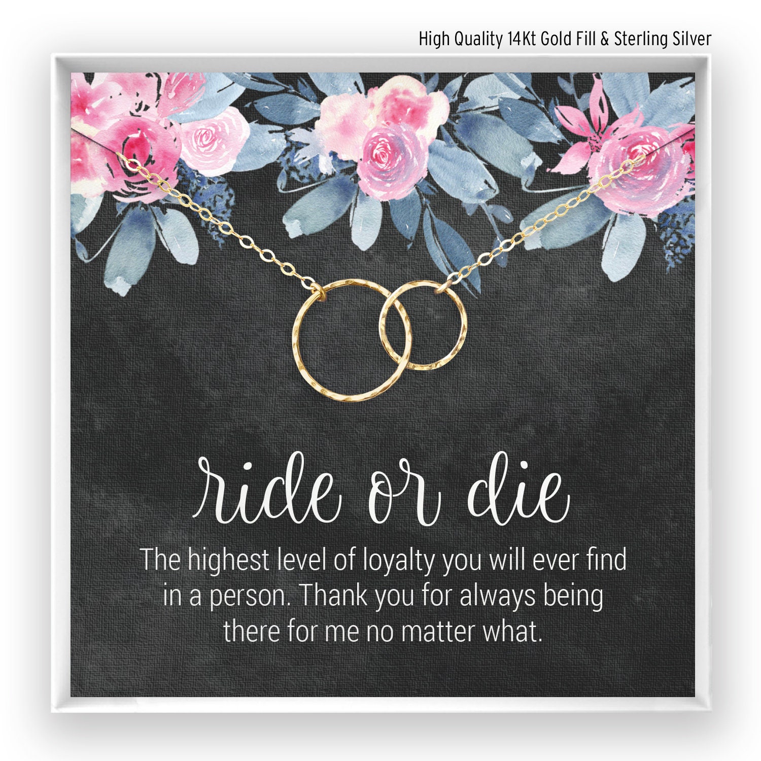 Ride or Die Gift, Matching Friendship Necklaces, Ride or Die Necklace…