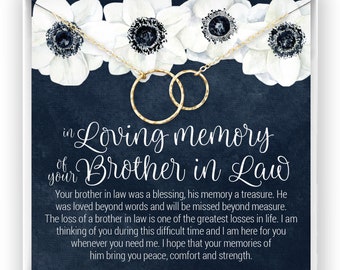 Loss of Brother in Law Gift, Grief Gift, Sympathy Gift, Remembrance Necklace, Brother-in-law Memorial Gift, Bereavement Gift, Keepsake Gift