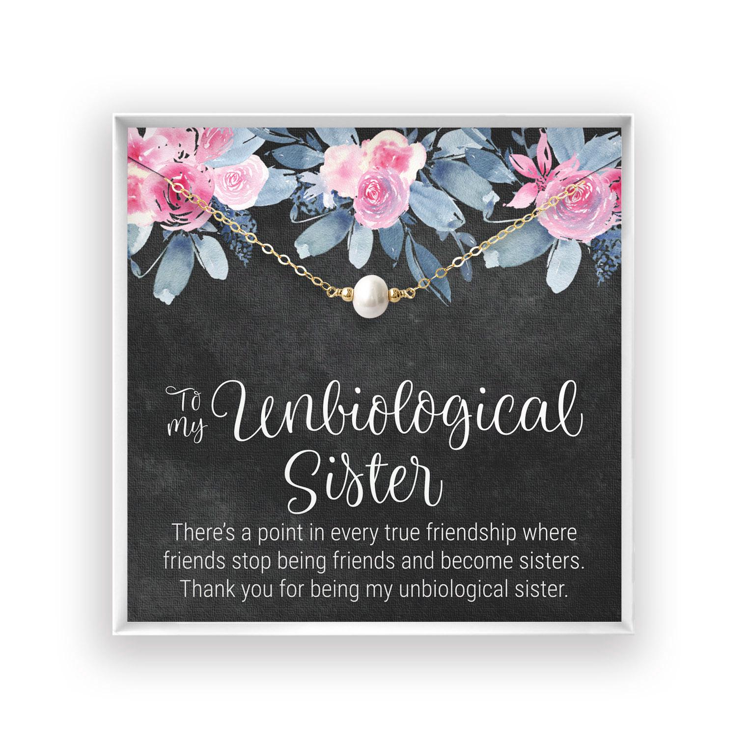 Unbiological Sister Gift, Best Friend Necklace, Big Little