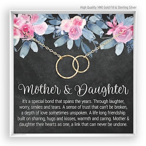 Mother Daughter Necklace, Mom Gift, Mother's Day Gift, Daughter Gift, Jewelry for Mom, Infinity Necklace, 14kt Gold Filled, Rose, Silver