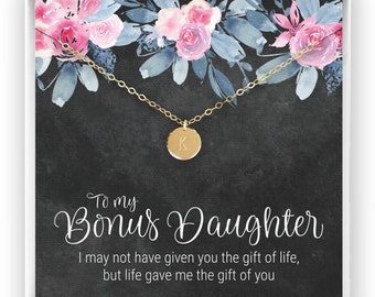 Bonus Daughter Gift, Step Daughter Gift, Stepdaughter Necklace, Daughter Jewelry, Step Daughter Birthday, in 14kt Gold Filled, Rose, Silver