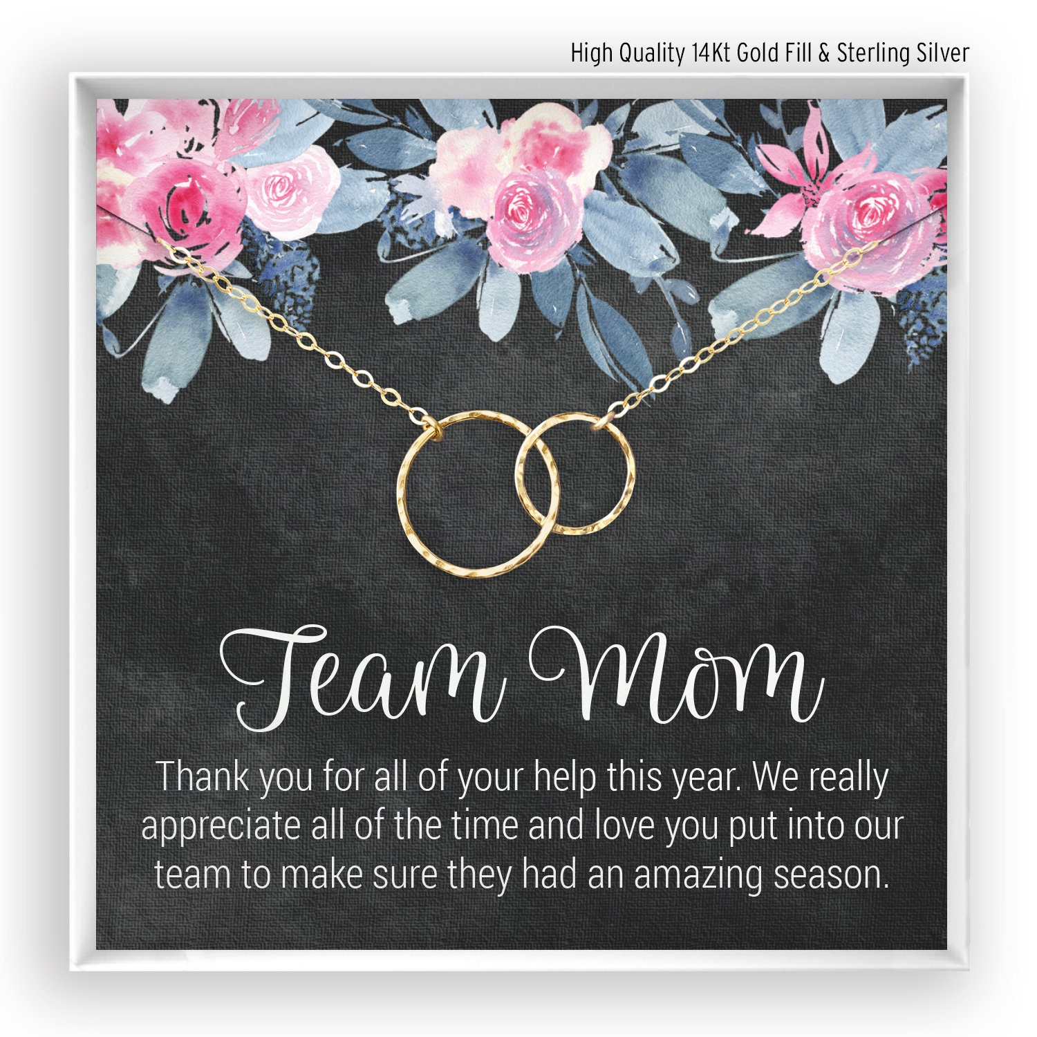 Team Mom Gift Thank you Gift Necklace for Team Mom Etsy