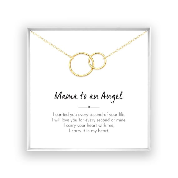 Miscarriage Gift Necklace, Miscarry Gift, Angel Baby, Miscarriage Keepsake, Pregnancy Loss, Bereavement Gift, 14K Gold Fill, Rose, Silver W