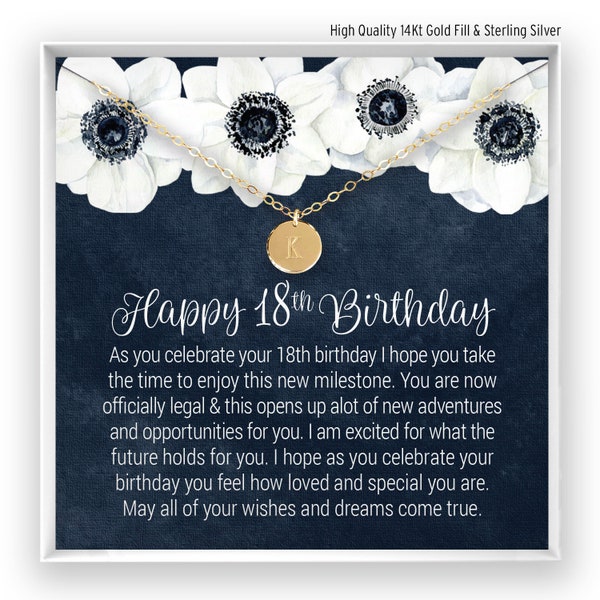18th Birthday Necklace - Etsy