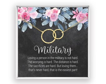 Army Wife Necklace, Army Girlfriend, Army Wife Gift, Army Jewelry, Deployment Necklace, Couples Gift, Gold Filled, Rose, Silver BF military