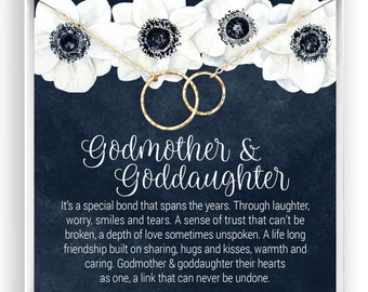 Godmother & Goddaughter Necklace, Goddaughter Gift from Godmother, Jewelry for Godmother and Goddaughter, in 14kt Gold Filled, Silver, Rose