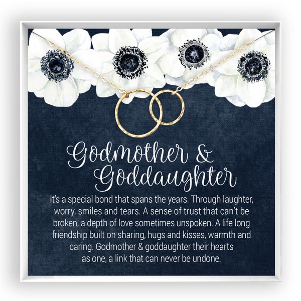 Godmother & Goddaughter Necklace, Goddaughter Gift from Godmother, Jewelry for Godmother and Goddaughter, in 14kt Gold Filled, Silver, Rose