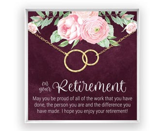 Retirement Gifts for Women, Leave Job Gift, Teacher Retirement Gift, Goodbye Gift, Jewelry from Co-worker, 14kt Gold Fill Rose Silver BurgF