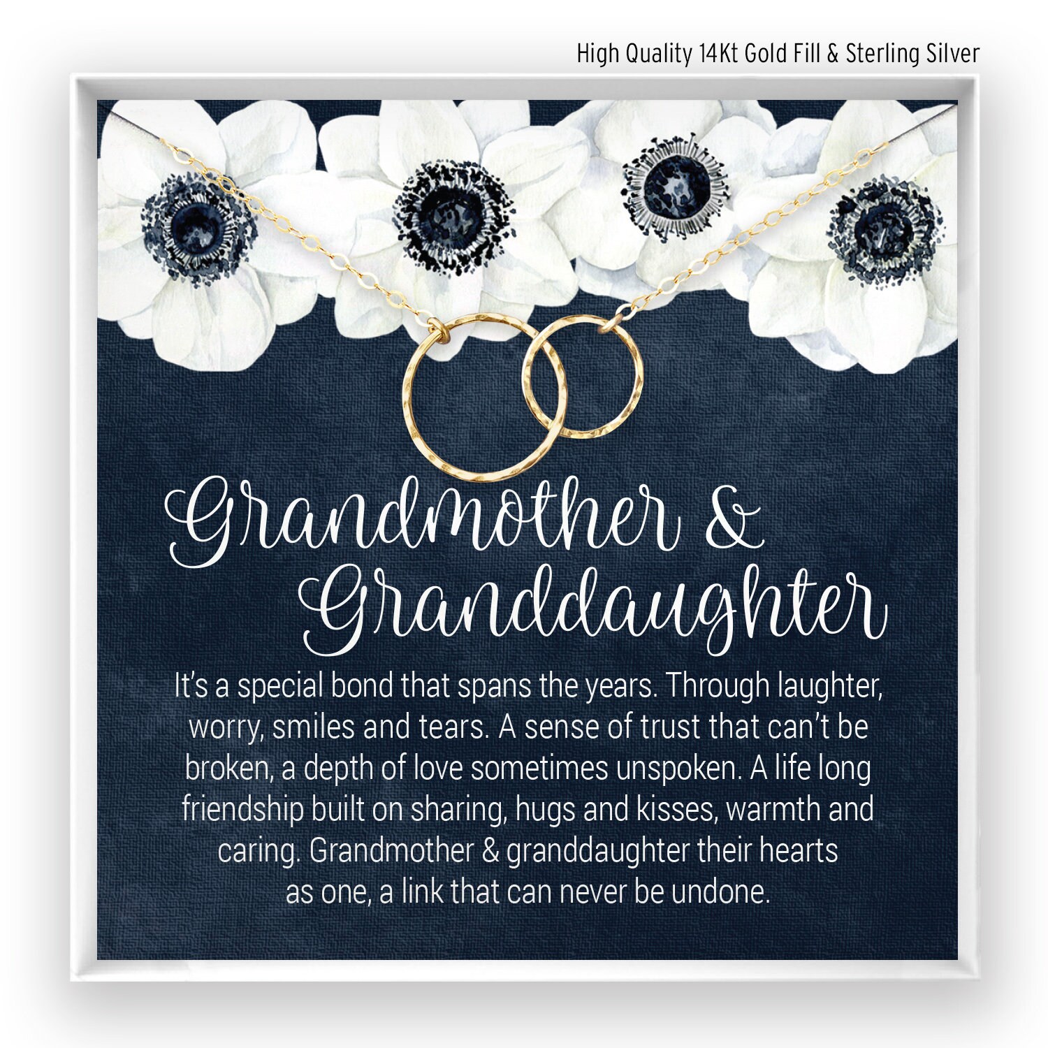 Grandmother & Granddaughter Necklace, Grandma Gift, Granddaughter Gif…