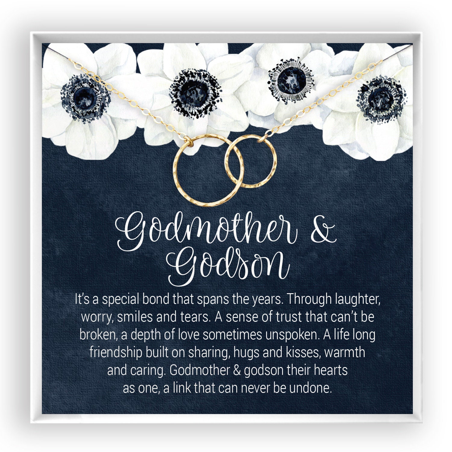 Godmother & Godson Necklace, Gift for Godmother from Godson, Godmothe…