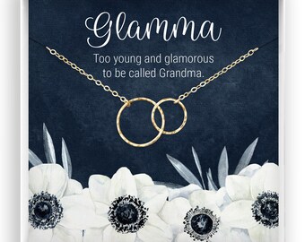 Grandmother Necklace, Glamma Gift, Gift For Grandmother, Grandma To Be, New Grandma, in 14kt Gold Filled, Rose Gold Fill Sterling Silver