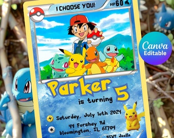 pokemon birthday cards free printable Pokemon Birthday Party Invitations (with free Silhouette cut file)