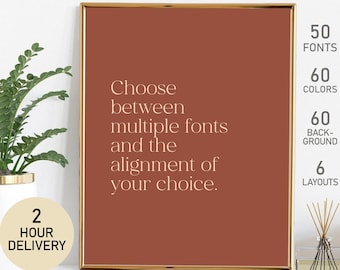 Custom Quote Print Sign Framed Canvas Wall Art Poster Personalized Gifts Printable Calligraphy Print Song Lyrics Printed Fathers Day Gift