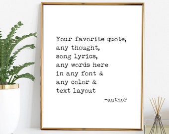 Custom Sign, Quote on Sign, Personalized Sign, Make Your Own Sign, Customized Quote or Saying on Sign, Custom Home Decor, Custom Art