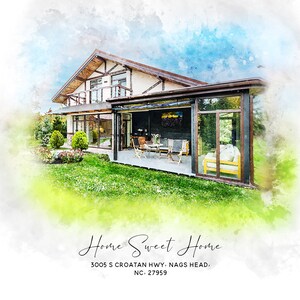 House Portrait, House Painting, Housewarming Gift, Realtor Gift, Home Painting, Home Portrait, Custom Painting, Watercolor Home Painting image 5
