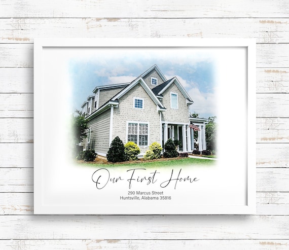 House Portrait, House Painting, Housewarming Gift, Realtor Gift, Home Painting, Home Portrait, Custom Painting, Watercolor Home Painting