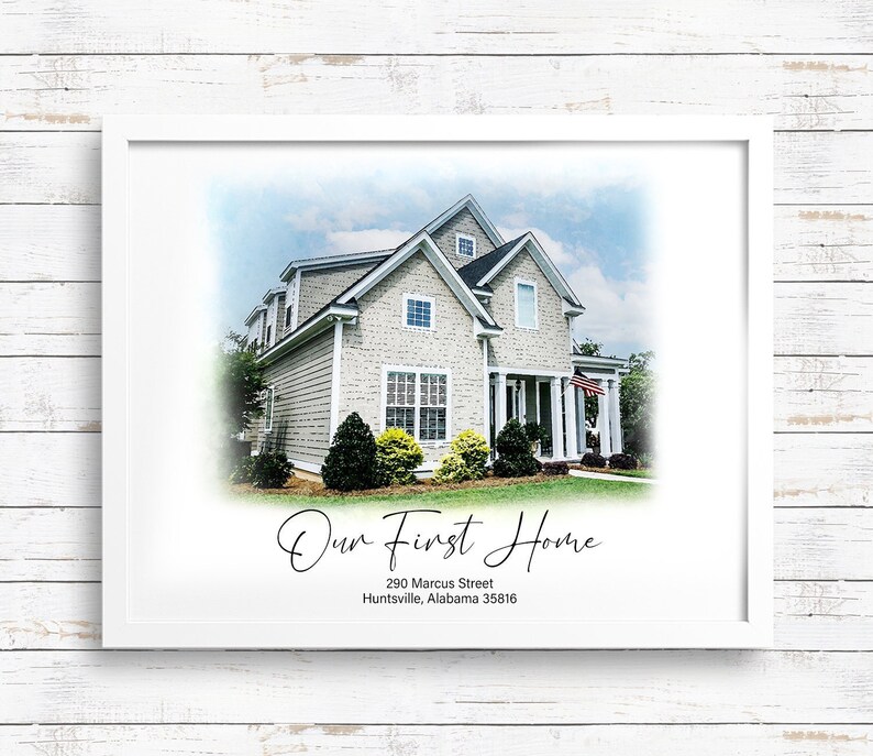 House Portrait, House Painting, Housewarming Gift, Realtor Gift, Home Painting, Home Portrait, Custom Painting, Watercolor Home Painting image 1