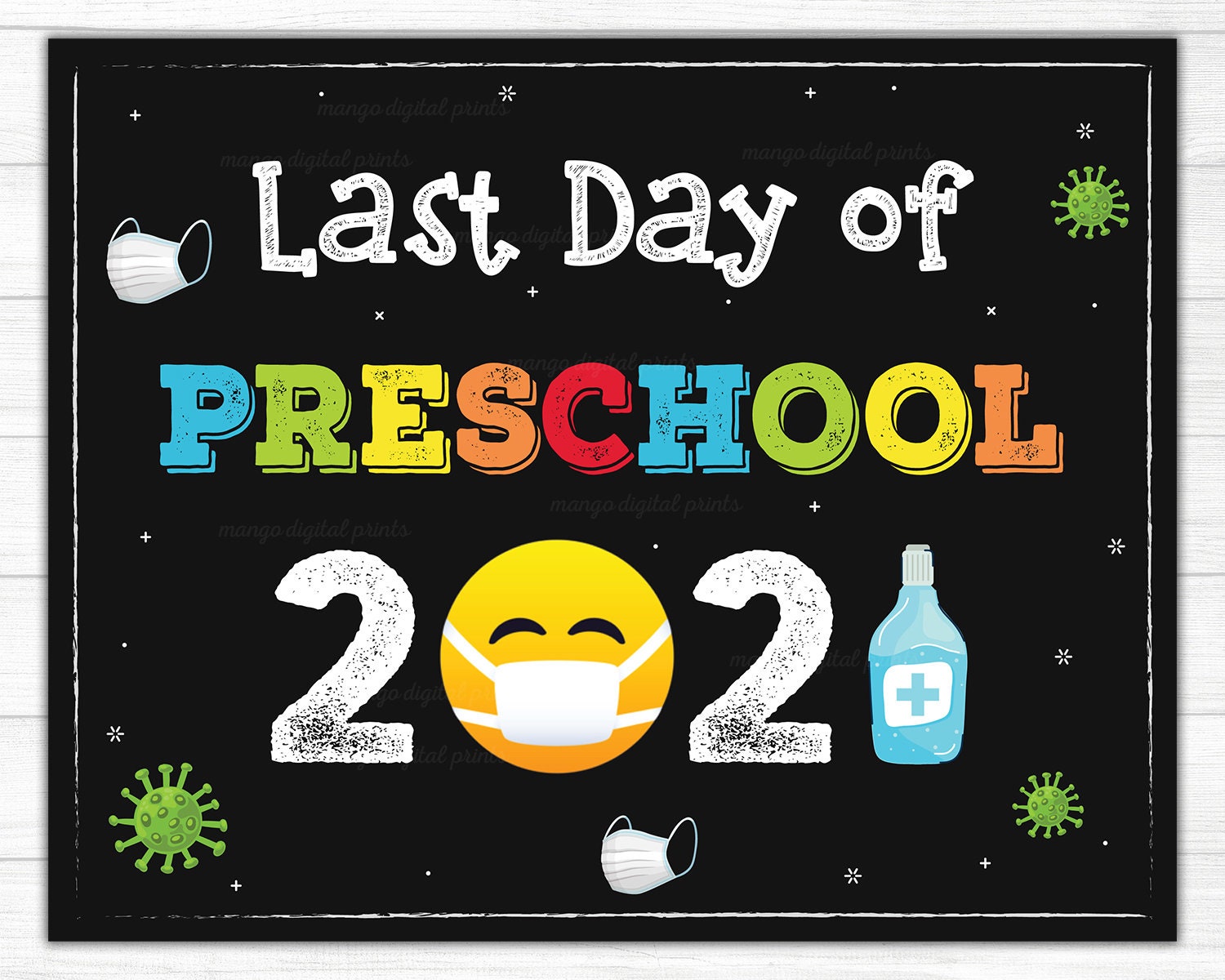 Last Day of School Sign 2021 End of school year 2021 Etsy