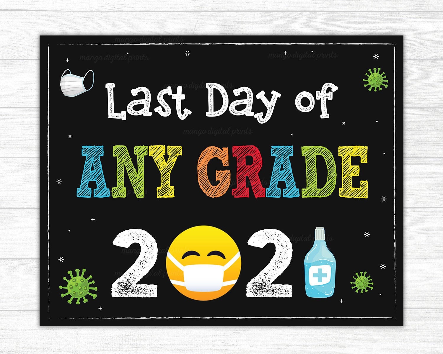 Last Day of School Sign 2021 End of school year 2021 Etsy