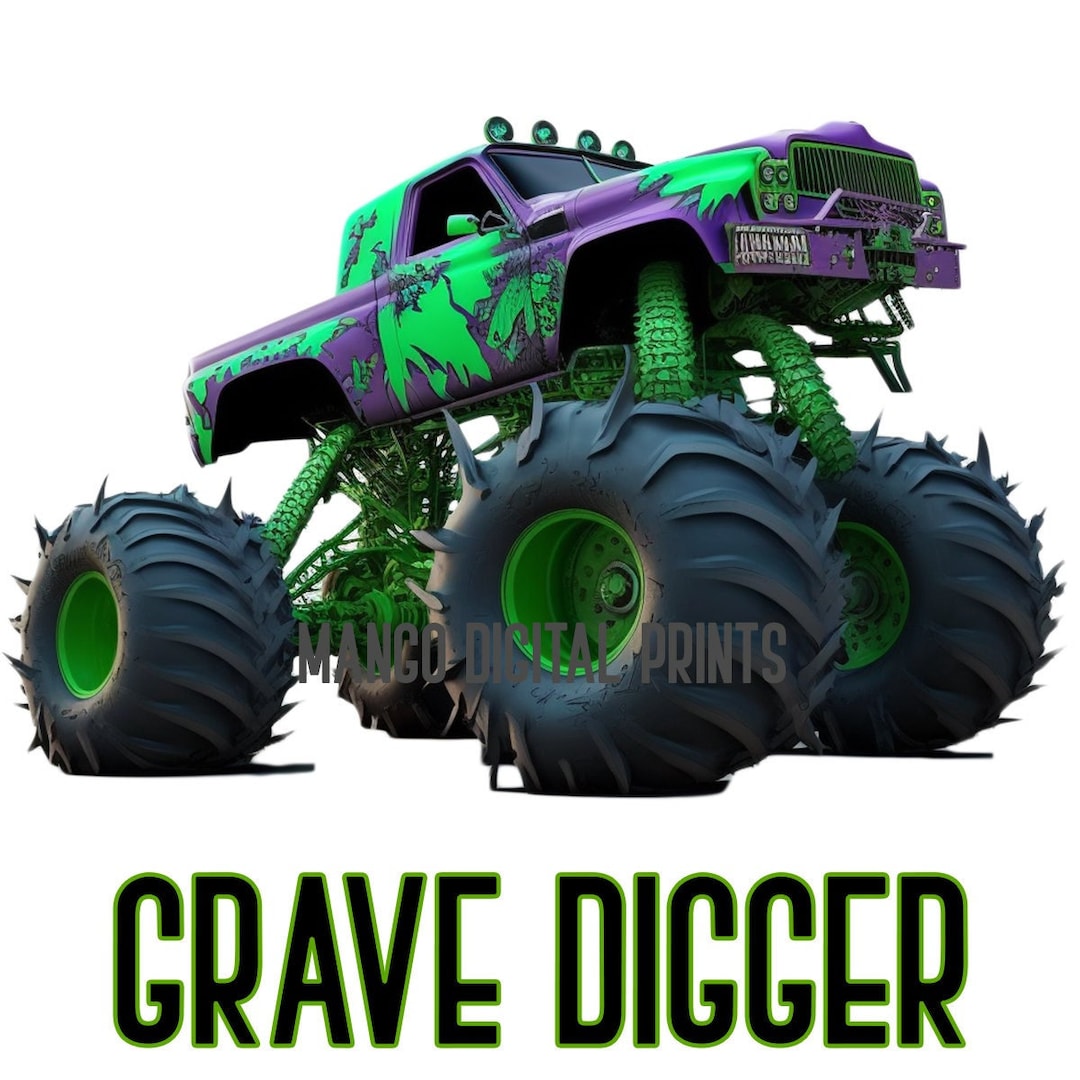 Grave Digger Monster Truck Black And Green Monster Jam DIGITAL Etsy grave-digger-monster-truck-black-and-green-monster-jam-digital-etsy