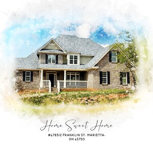 House Portrait, House Painting, Housewarming Gift, Realtor Gift, Home Painting, Home Portrait, Custom Painting, Watercolor Home Painting image 6