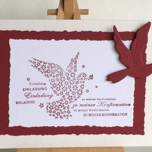 Einladungskarte zur Konfirmation