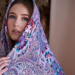 Ukrainian shawl,Traditional gifts for women, shawl bohemian scarf flower, Folk Scarf, Ukrainian Shawl, Ethnic, Gift for Mom Easter Ukraine