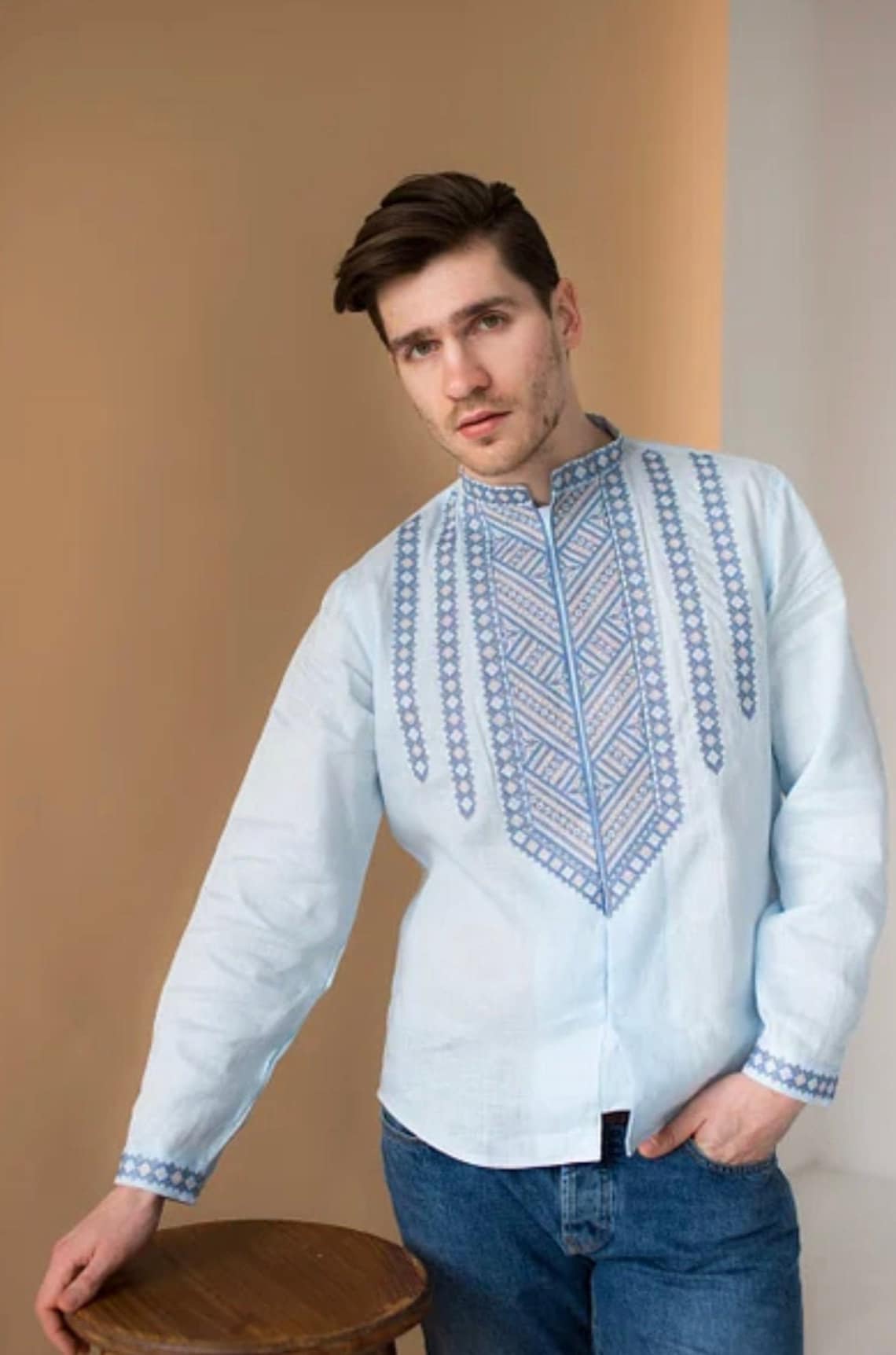 Shirt Ukrainian Vyshyvanka Men's embroidered shirt | Etsy