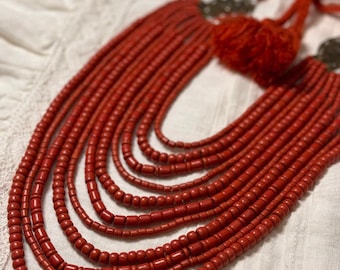 Handmade Traditional Multilayer Ukrainian Namysto, Ukrainian Necklace, Folk Boho Style Necklace Namysto, Ukrainian Gift for Christmas