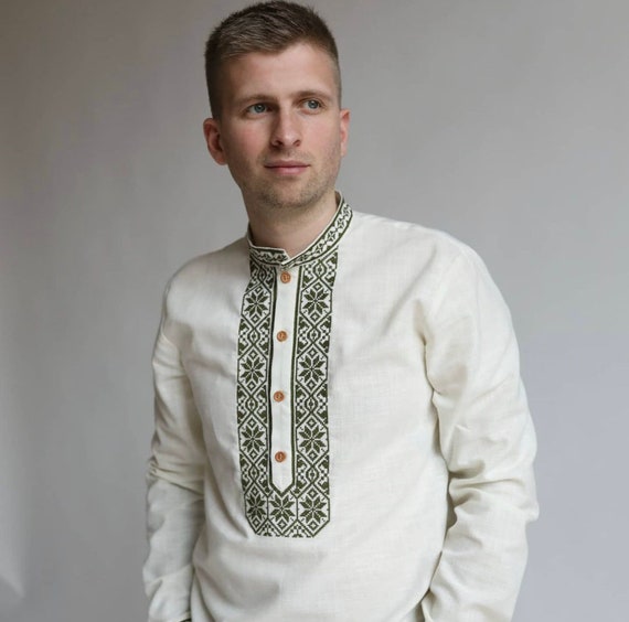 Shirt Ukrainian Vyshyvanka Men's embroidered shirt Gift | Etsy