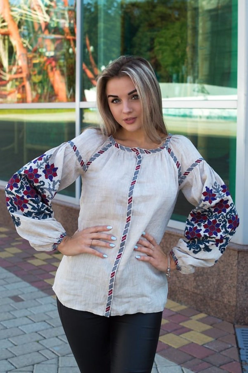 2020 Ukrainian vyshyvanka blouse Ukrainian embroidered blouse Etsy