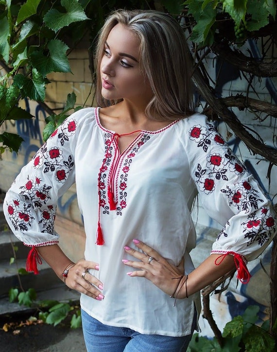 2020 Ukrainian vyshyvanka blouse Ukrainian embroidered blouse | Etsy