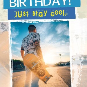 Geburtstagskarte - Happy Birthday - just stay cool...