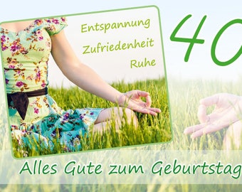 Geburtstagskarte - runder Geburtstag - 40