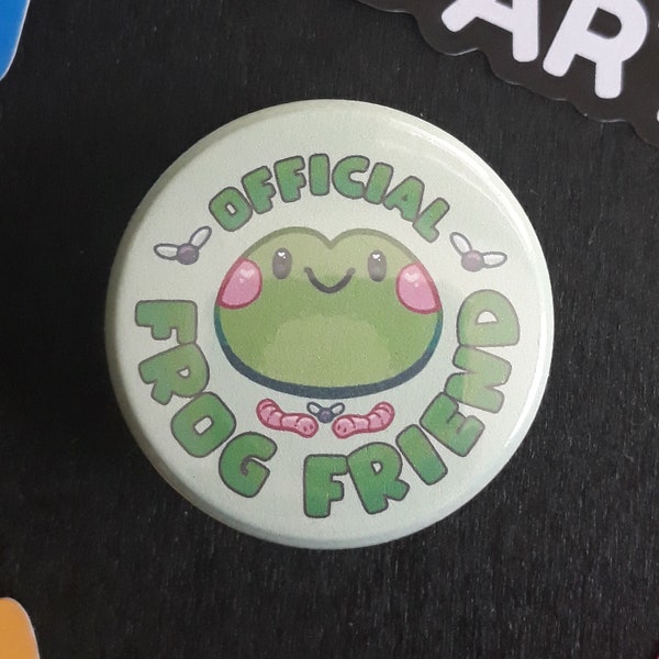 Official Frog Friend || Button Pin