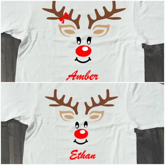 Custom Short Sleeve Christmas Tshirt For Kids Babies Etsy
