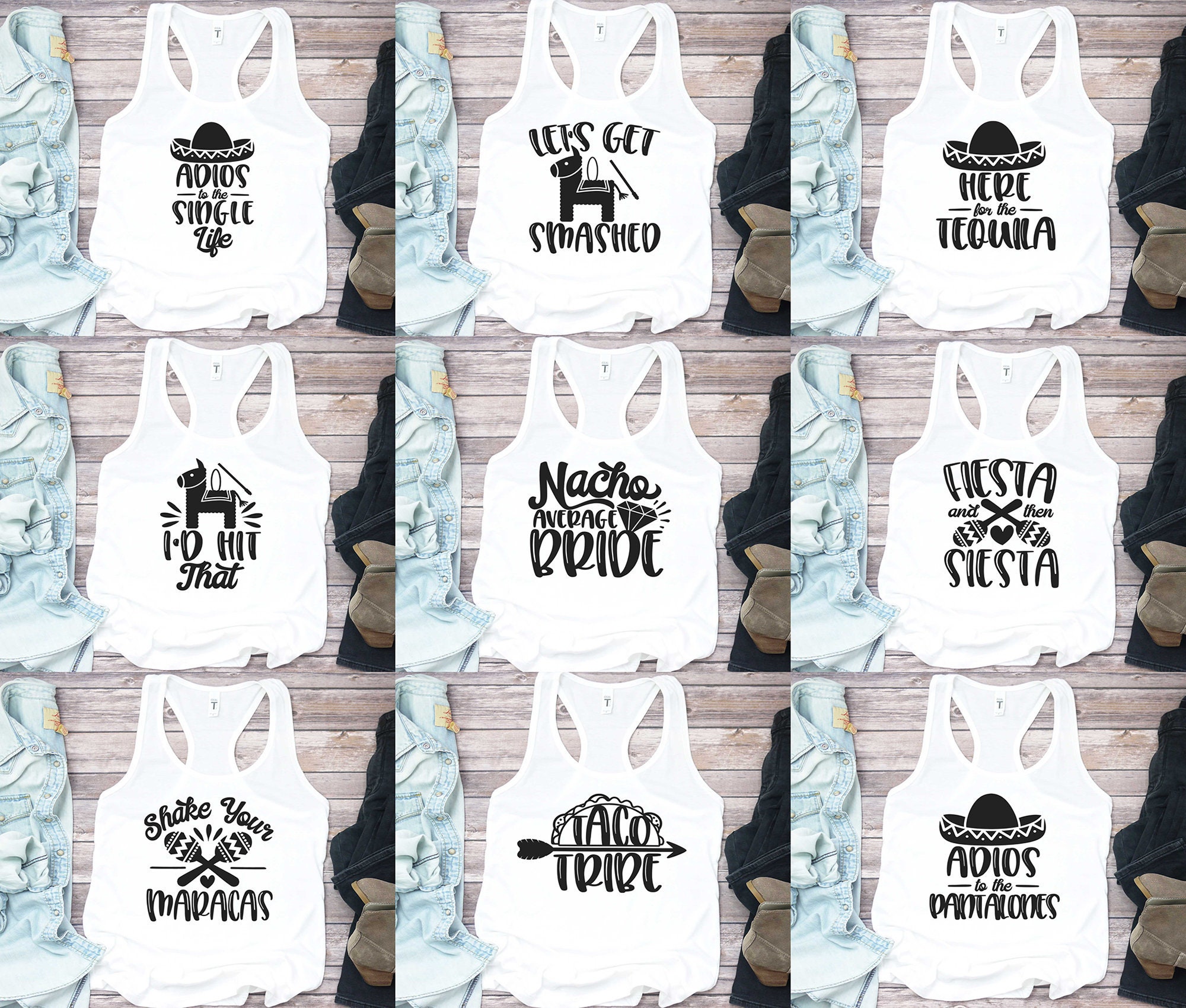Bridesmaid Tank Tops Fiesta 