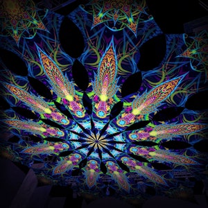 Ceiling Decoration - "Reincarnation 2" Collection - "Star" Petals - Psychedelic Canopy – 12 petals set