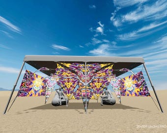 Stretch Fabric Triangle Canopy for Tents – Modular Ceiling Decor - Ganesha