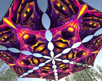 Decoração de Teto - Astra Solaris AS-TR02 – UV-Canopy – Decoração de Festa Psicodélica