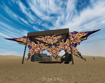 Stretch Fabric Triangle Canopy for Tents – Modular Ceiling Decor (L / 2XL / 3XL Sizes) - Abracadabra AB-TR01