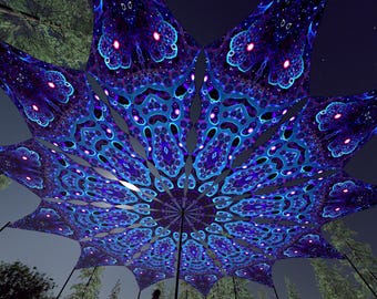 Decoração de Teto - Coleção Epic Underwater Kingdom - Pétalas do Mar Profundo - Canopy Psicodélico - Conjunto de 12 pétalas