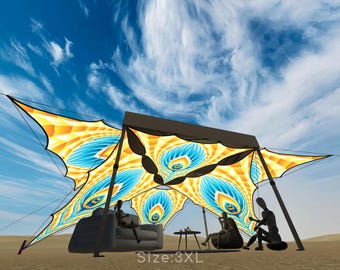 Stretch Fabric Triangle Canopy for Tents – Modular Ceiling Decor (L / 2XL / 3XL Sizes) - Solar Feather