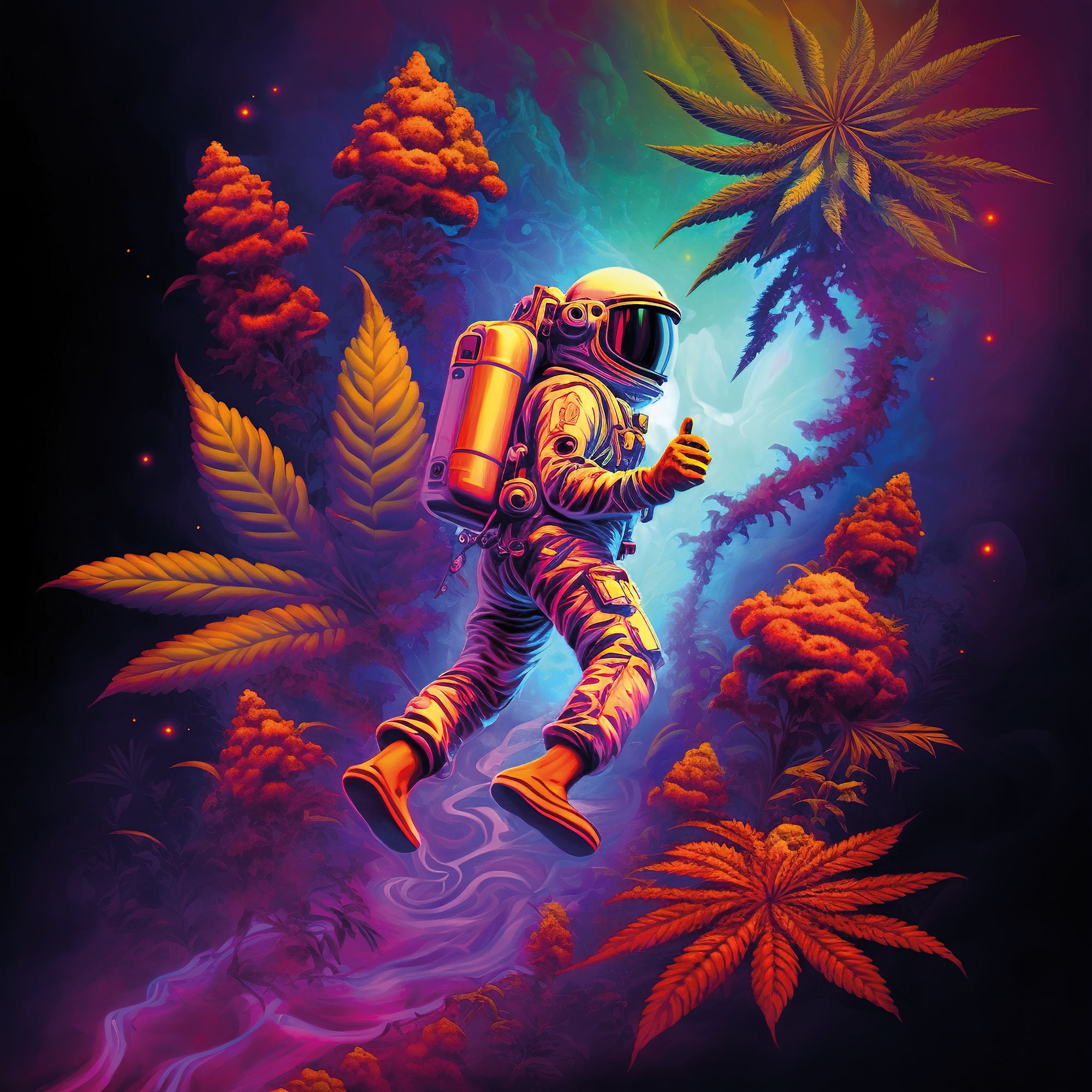 Trippy astronaut tapestry sale