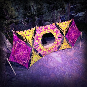 DJ-Stage Decor - Psychedelic UV-Reactive Party Decoration - Design Set lb-dn02 - Made in the USA