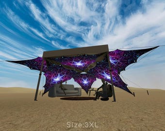 Stretch Fabric Triangle Canopy for Tents – Modular Ceiling Decor (L / 2XL / 3XL Sizes) - Enlightenment EN-TR03