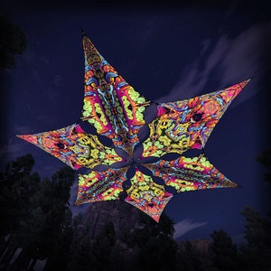 Ceiling Decoration &quot;Hanuman&quot;  HN-DM01&HN-DM02 Hexagram UV-Canopy Psychedelic Party Decoration