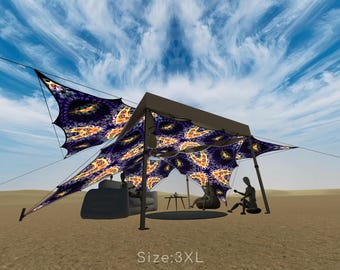 Stretch Fabric Triangle Canopy for Tents – Modular Ceiling Decor (L / 2XL / 3XL Sizes) - Abracadabra AB-TR03